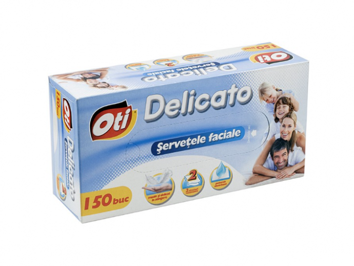 Servetele faciale OTI Delicato, 2 straturi, 150 buc./cutie [3]