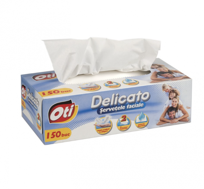 Servetele faciale OTI Delicato, 2 straturi, 150 buc./cutie [5]