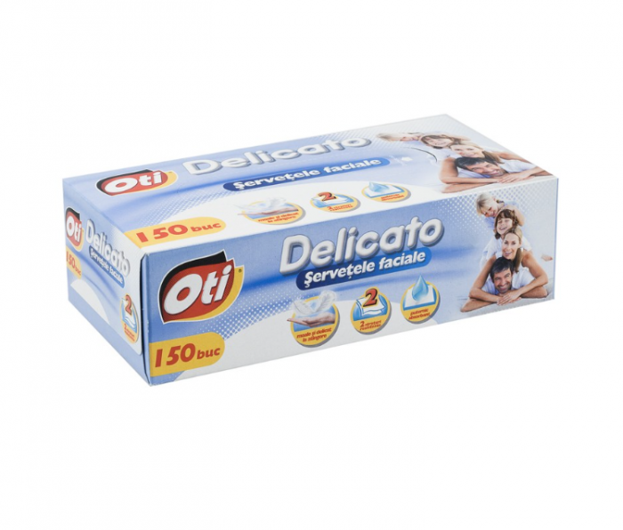 Servetele faciale OTI Delicato, 2 straturi, 150 buc./cutie [2]