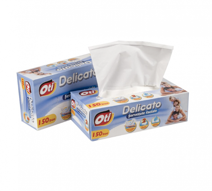 Servetele faciale OTI Delicato, 2 straturi, 150 buc./cutie [6]
