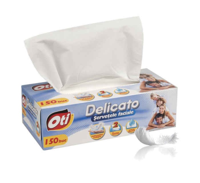 Servetele faciale OTI Delicato, 2 straturi, 150 buc./cutie [4]