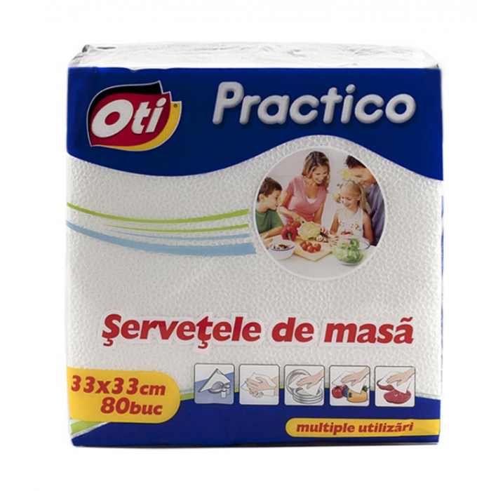 Servetele de masa OTI Practico, 33x33 cm, 80 buc. pachet