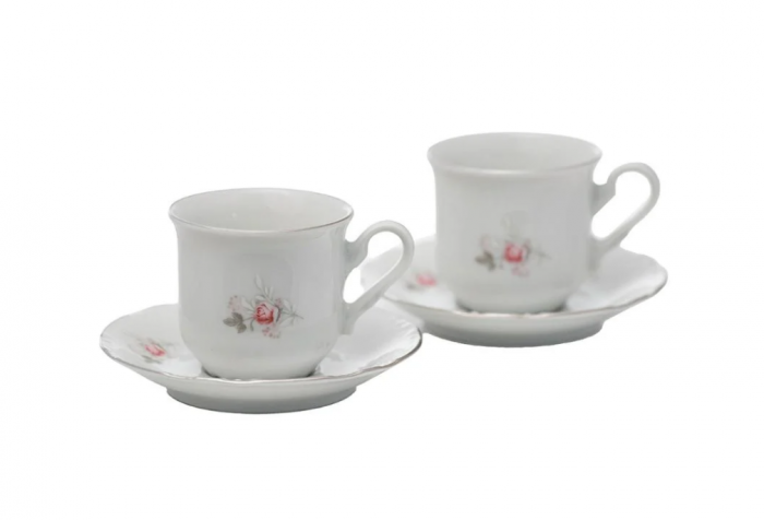 Serviciu cafea portelan 6 persoane 95 ml, Thun Constance decor floral - CSSCF-12