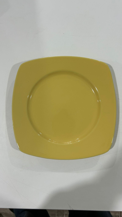 Serviciu de masa complet 30 piese, pentru 6 persoane, Portelan, Design Modern Galben, Farfurii Intinse, Adanci, Desert si Set Cesti cu Farfuriute [7]