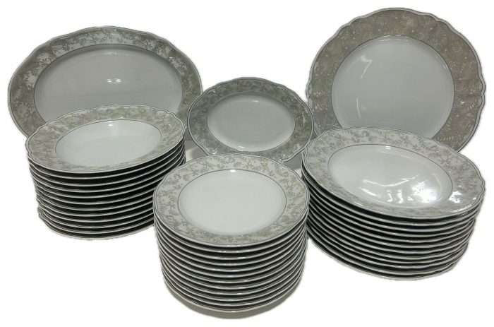 Serviciu de Masa pentru 12 Persoane, 44 piese rotund, Apulum, finisaje argintii [4]