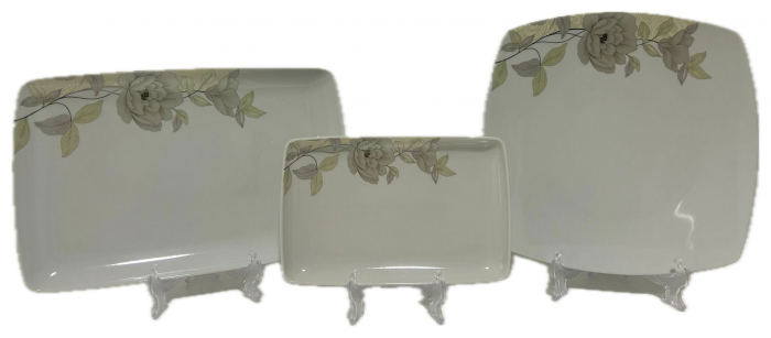 Serviciu de Masa pentru 12 Persoane, 44 piese rotund, Apulum, floare gri [4]