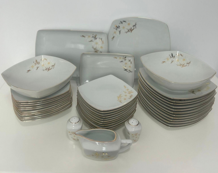 Serviciu de Masa pentru 12 Persoane, patrat, Apulum, Floare de colt [9]