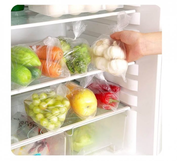 Set 100 Pungi Alimentare OTI SOLID 3 Kg, 400x300 mm, Punga din Plastic pentru Congelarea Alimentelor [2]