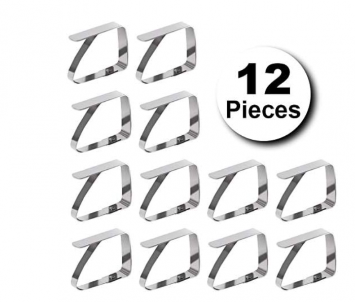 Set 12 clipsuri inox pentru față de masă – ajustabile pentru grosimi până la 7 cm [8]