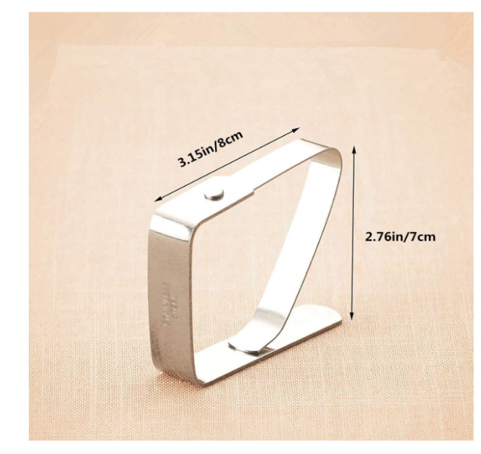 Set 12 clipsuri inox pentru față de masă – ajustabile pentru grosimi până la 7 cm [3]