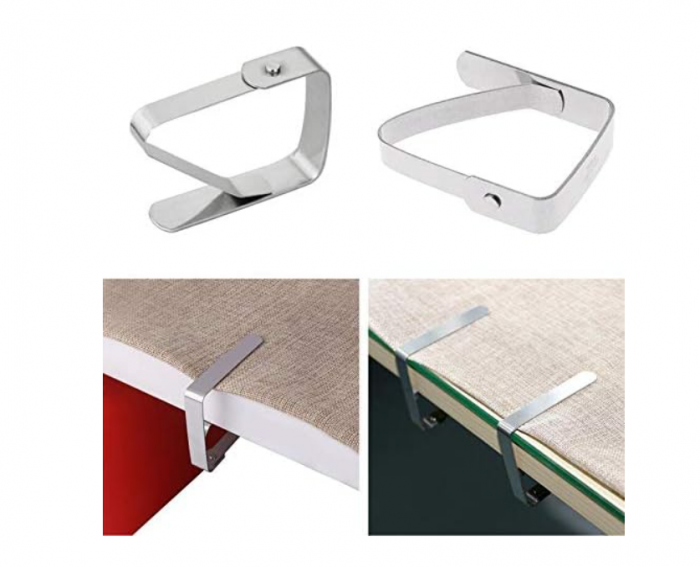 Set 12 clipsuri inox pentru față de masă – ajustabile pentru grosimi până la 7 cm [7]