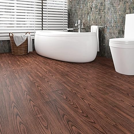 Set 15 autocolante podea efect lemn, 90 x 15 cm, PVC retro, placi autoadezive vinil pentru baie, bucatarie si living [5]