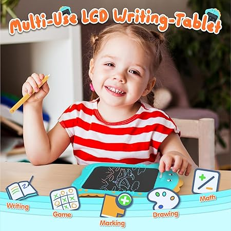Tabla LCD pentru copii, colorata, magnetica, reutilizabila, jucarie educativa pentru scris si desen, 8.5 inch, pentru copii 3-6 ani, baieti si fete [4]