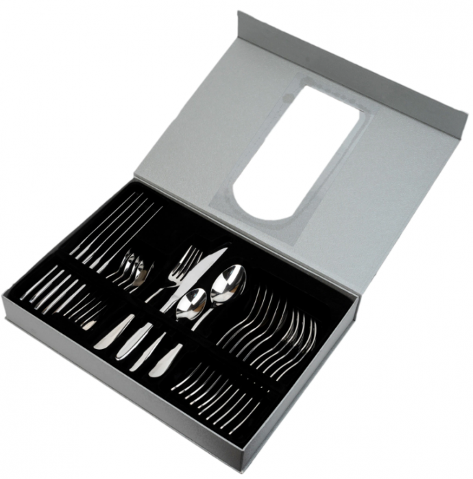 Set 24 tacamuri, stainless stell, pentru 6 persoane, RAWI 24C, crom [7]
