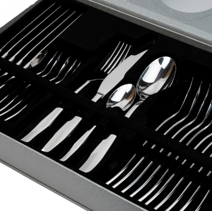 Set 24 tacamuri, stainless stell, pentru 6 persoane, RAWI 24C, crom [3]
