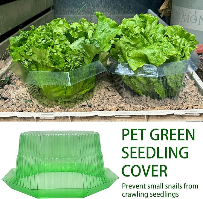 Set 20 inele protectie melci Sunshine Smile, coliere plastic pentru plante de gradina [5]