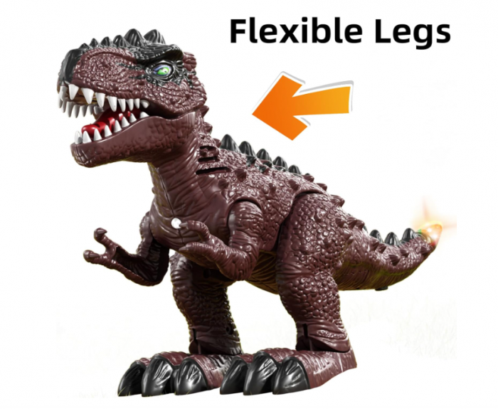Set 3 dinozauri electrici – mers, sunet, lumină LED (Brachiosaurus, Stegosaurus, T‑Rex) [7]