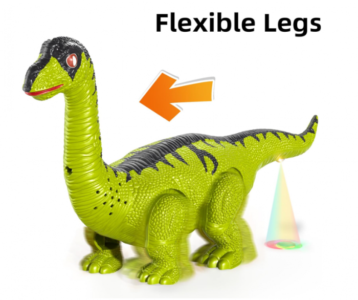 Set 3 dinozauri electrici – mers, sunet, lumină LED (Brachiosaurus, Stegosaurus, T‑Rex) [5]