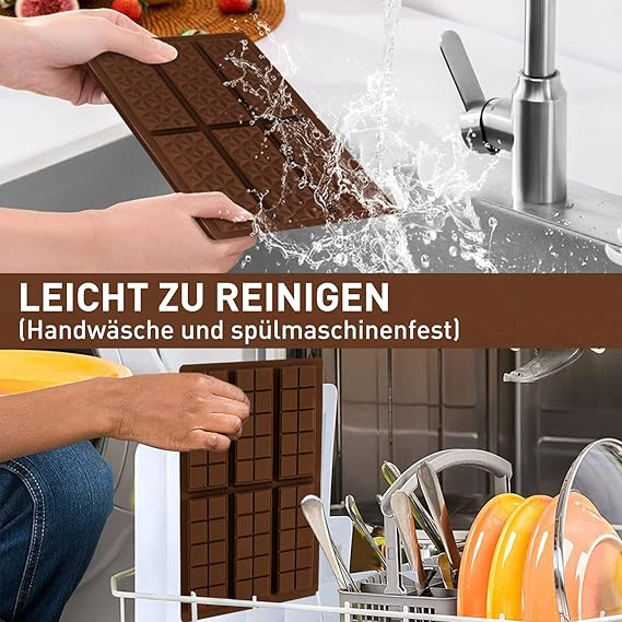 Set  3 Pieces Silicone Chocolate Molds with Pouch and Spatula, 100 Pcs Non-Stick Silicone Chocolate Bar Moulds Silicone Mould [7]
