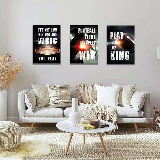 Set 3 tablouri canvas Artscope abstract, tematica sport si pasiune, imprimeu artistic modern pentru decor perete, 30 x 40 cm [6]