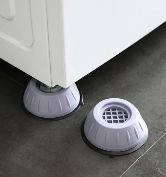 Set 4 picioruse antivibratii, anti-zgomot si antiderapante, Suprapozabile, cauciuc natural si ABS, pentru masina de spalat, uscator [4]