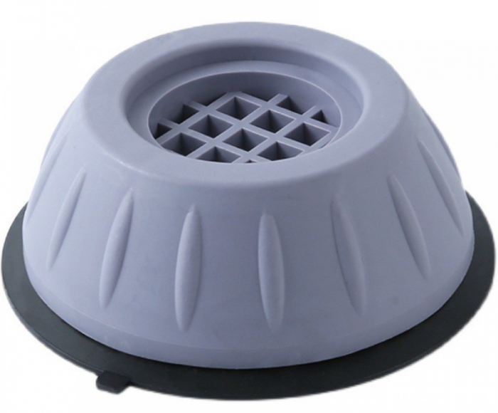 Set 4 picioruse antivibratii, anti-zgomot si antiderapante, Suprapozabile, cauciuc natural si ABS, pentru masina de spalat, uscator [2]