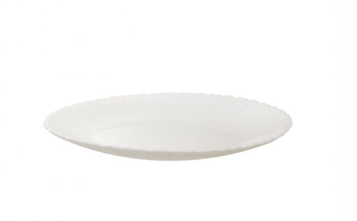 Farfurie opal valurita, 26 cm, Alb, Oti [2]