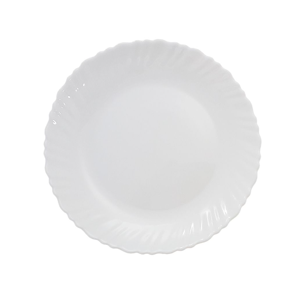 Farfurie adanca valurita, Opal, 21 cm, Alb, Oti [2]
