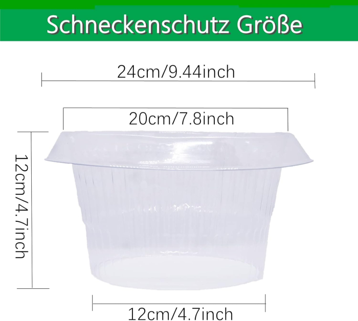 Set 25 bucati + 25 plase, inele transparente anti-lumaca, protectie pentru salata si varza, coliere impotriva melcilor si altor daunatori [6]