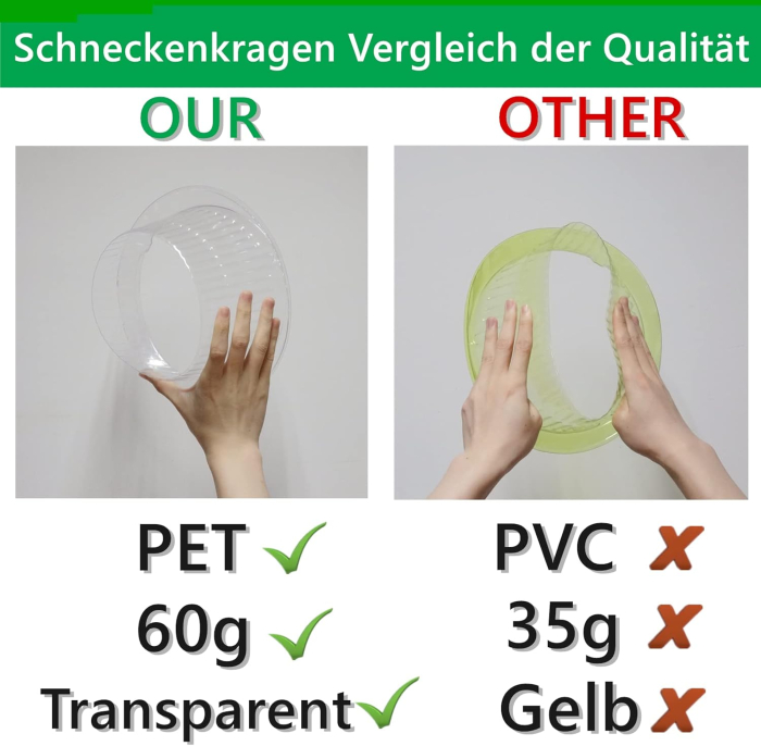 Set 25 bucati + 25 plase, inele transparente anti-lumaca, protectie pentru salata si varza, coliere impotriva melcilor si altor daunatori [5]