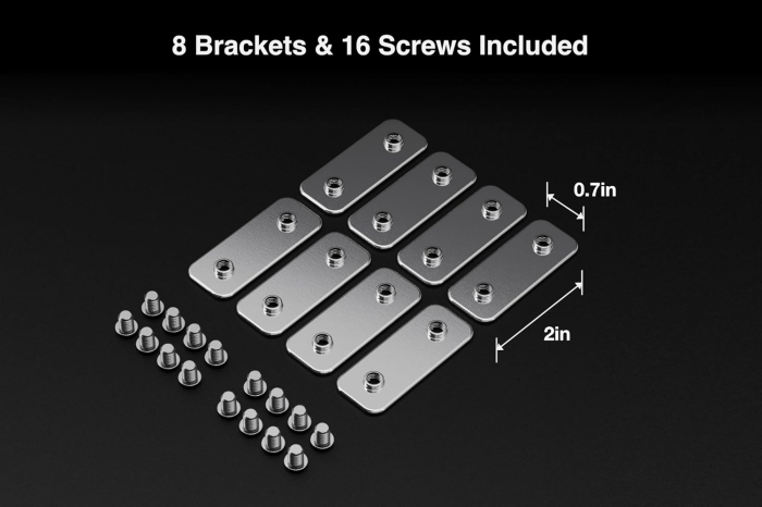 Set 8 console F2 GuineaLoft, 2 gaure, cu 16 suruburi, accesorii exclusive pentru custi [6]