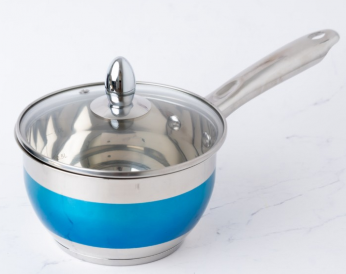 Set 8 piese, cratite inox termorezistente, 1.8l/2.5l/3.5l/5.9l, Bohmann, Albastru [9]