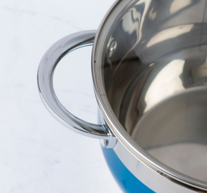 Set 8 piese, cratite inox termorezistente, 1.8l/2.5l/3.5l/5.9l, Bohmann, Albastru [5]