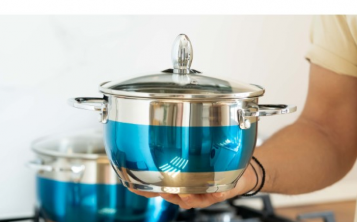 Set 8 piese, cratite inox termorezistente, 1.8l/2.5l/3.5l/5.9l, Bohmann, Albastru [6]