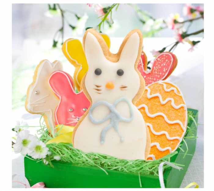 Set 8 decupatoare biscuiți Paște – inox alimentar, modele mari de iepuraș (12,7 cm), care se târâie (8 cm) [8]