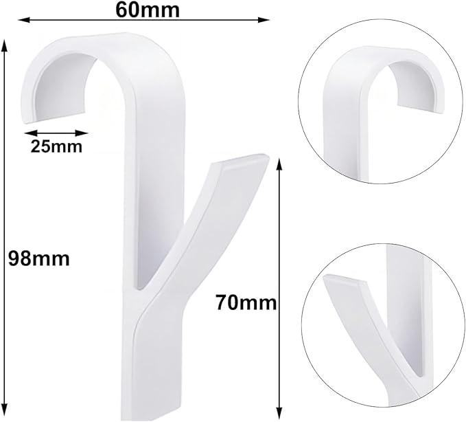 Set 10 Cârlige ABS pentru Calorifer Rotund – Ideal pentru Prosoape, Halate, Baie [2]