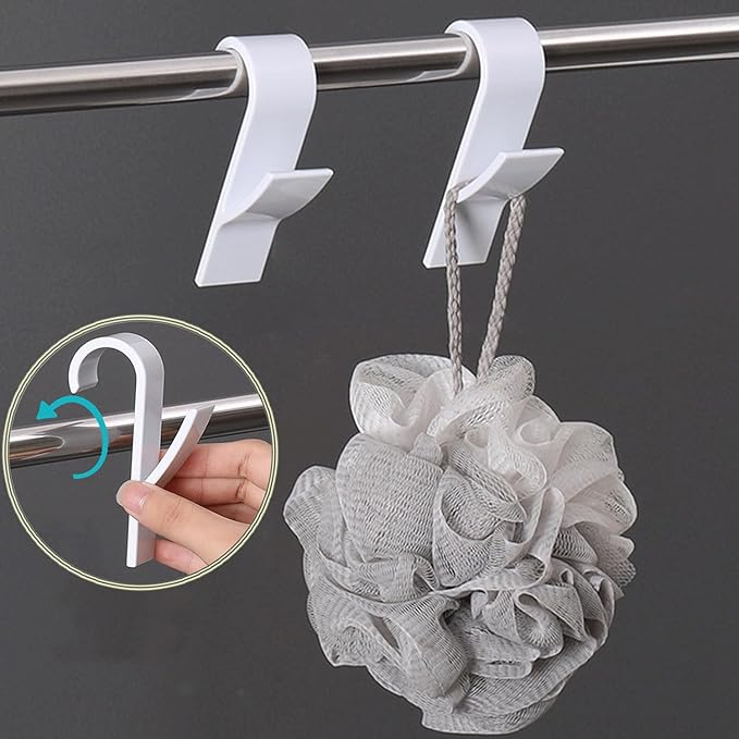 Set 10 Cârlige ABS pentru Calorifer Rotund – Ideal pentru Prosoape, Halate, Baie [5]