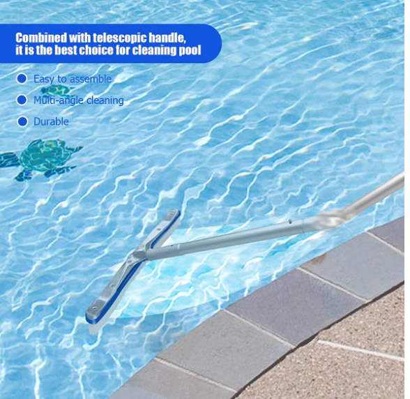 Perie MASTERTOP cu Mâner Lung din Aluminiu, Ideală pentru Curățarea piscinelor, Podelelor și Plăcilor Ceramice [3]