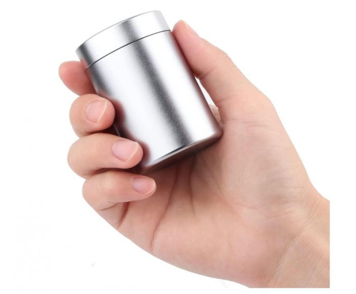 Set de 2 recipiente aluminiu etanș 50 ml – portabil, rezistent la apă și miros, pentru condimente, cafea, ceai [2]