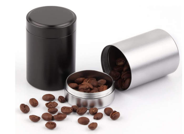 Set de 2 recipiente aluminiu etanș 50 ml – portabil, rezistent la apă și miros, pentru condimente, cafea, ceai [3]