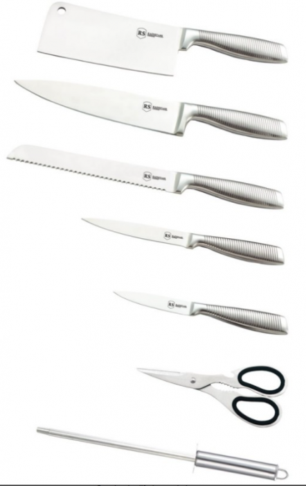 Set de cutite din inox turnat Bohmann, 8 piese, argintiu mat [2]
