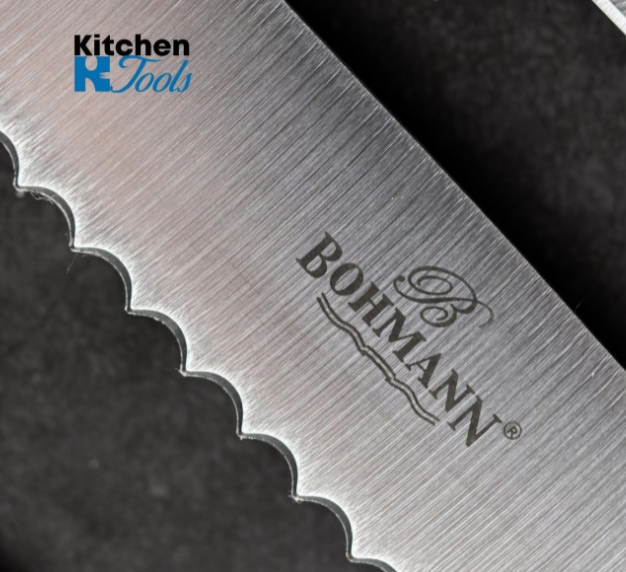 Set de cutite din inox turnat Bohmann, 8 piese, negru argintiu [3]