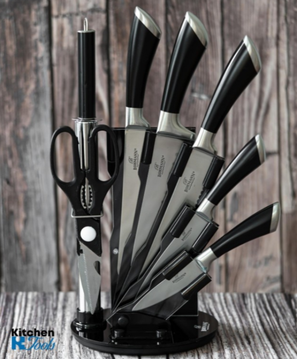 Set de cutite din inox turnat Bohmann, 8 piese, argintiu mat [5]