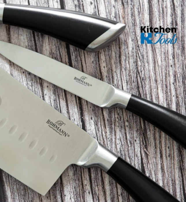 Set de cutite din inox turnat Bohmann, 8 piese, argintiu mat [2]