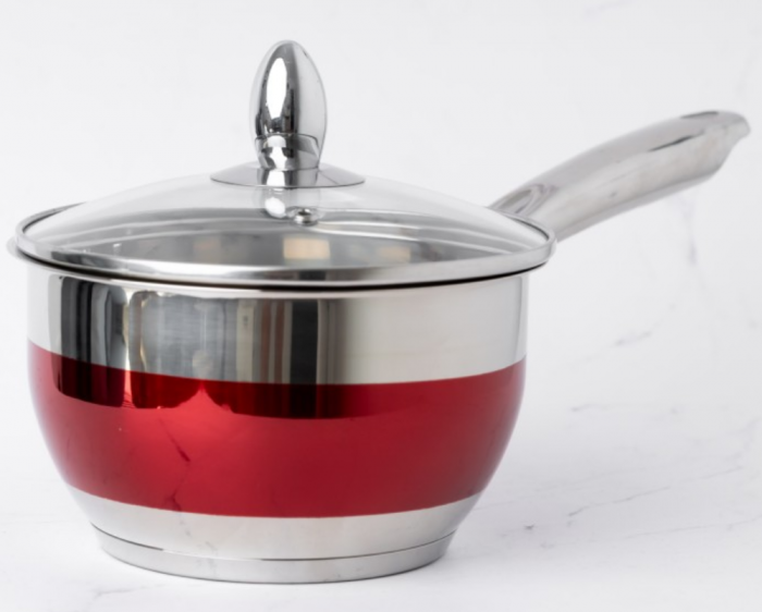 Set 8 piese, cratite inox termorezistente, 1.8l/2.5l/3.5l/5.9l, Bohmann, Rosu [5]