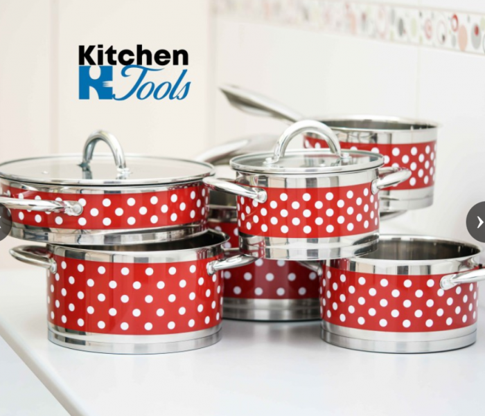 Set de oale din inox cu buline, Bohmann, 12 piese, 1,9L, 1.9 l ,2.6L, 2.9L, 3.6L, , 6.1L [2]