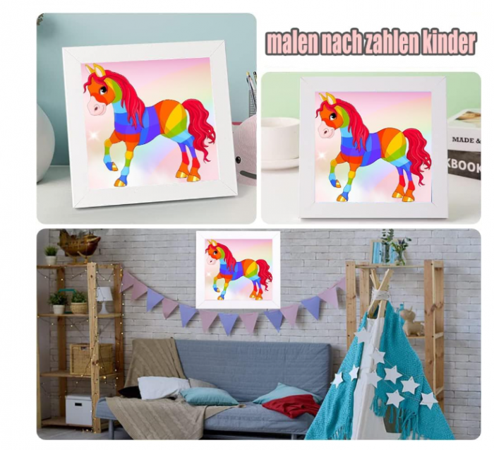 Set de pictură pe numere Aapxi – Pânză cu model preimprimat – tematică de cai [2]