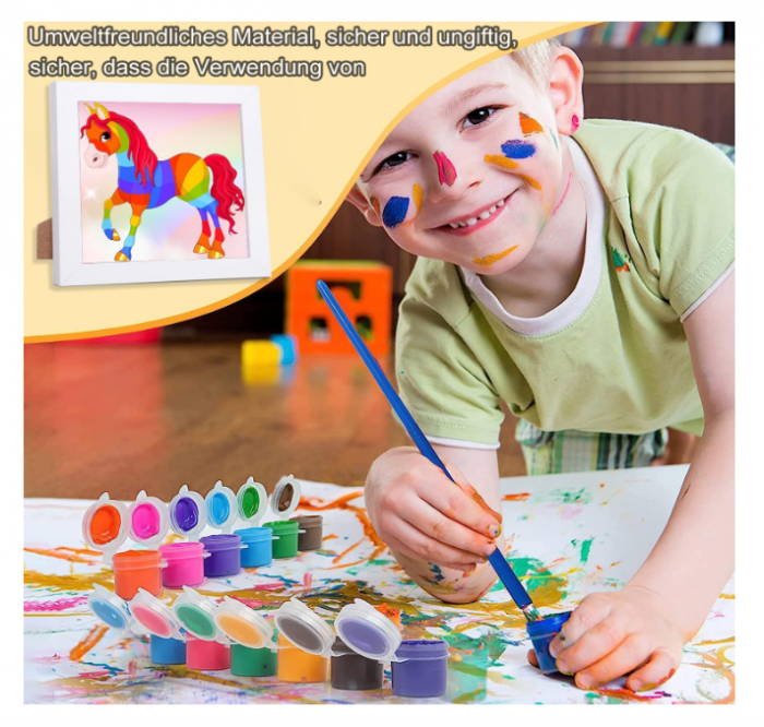 Set de pictură pe numere Aapxi – Pânză cu model preimprimat – tematică de cai [5]