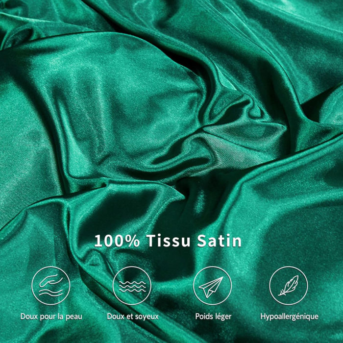 Set husa pilota Freyamy, verde inchis – 200x200cm si 2 fete de perna 65x65 cm, lux, material premium, marime Double [5]