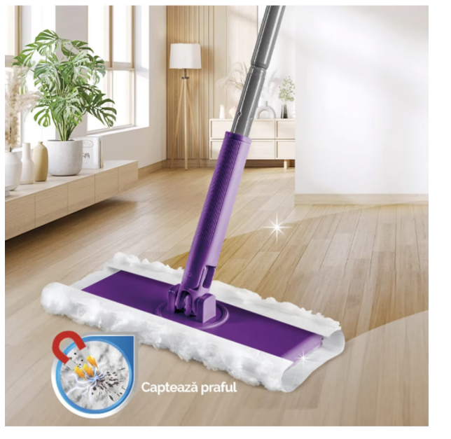 Set Mop OTI No-Touch, 1 Mop + 5 lavete uscate si 5 lavete umede [5]